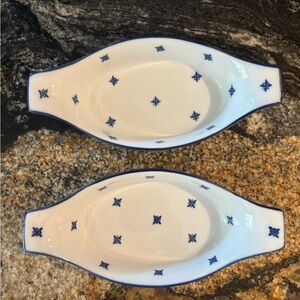 Blue and White Ceramic Serving Dishes